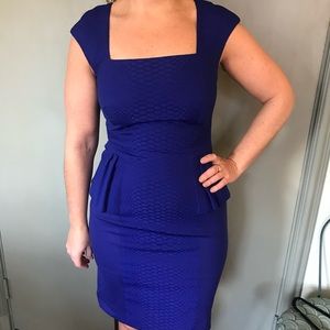 Kay Unger Blue Knee Length Dress